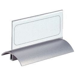DURABLE PRESENTER DE LUXE Tischnamensschild 15 x 6,1 cm Acryl, Aluminium Silber, Transparent 2 Stück Produktbild