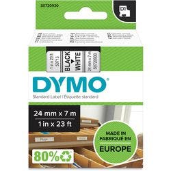 Dymo D1 S0720930 / 53713 Authentic Schriftband Selbstklebend Schwarzer Druck auf Weiß 24 mm x 7m Produktbild
