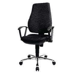 TOPSTAR Power Star Profi Bürostuhl Permanentkontakt Stoff Feststehende Armlehnen Höhenverstellbar Schwarz 110 kg 460 x 1.040 mm Produktbild