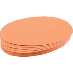 Franken Oval Moderationskarten 19 x 11 cm Papier Orange 500 Stück Produktbild