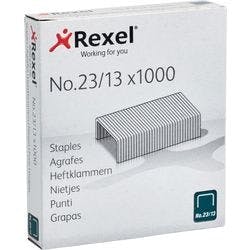 Rexel No.23 Heftklammern 23/13 2101053 Verzinkter Stahl Silber 1000 Heftklammern Produktbild