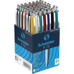 Schneider K15 Kugelschreiber Blau Mittel 0,5 mm Nachfüllbar 50 Stück Produktbild