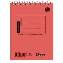 Ursus Style Notizbuch Spezial Kariert Spiralbindung Pressspankarton Orange Nicht perforiert 96 Seiten 48 Blatt Produktbild