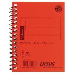 Ursus Style Notizbuch Spezial Kariert Spiralbindung Pressspan Orange Nicht perforiert 96 Seiten Produktbild