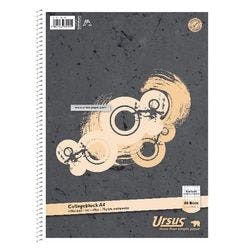 Ursus Style Notizbuch DIN A4 Kariert Spiralbindung Papier Perforiert 160 Seiten Produktbild