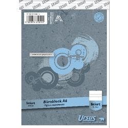 Ursus Style Notizblock DIN A6 Liniert Geheftet Papier Grau Perforiert 100 Seiten Produktbild