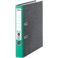 Viking Ordner DIN A4 50 mm Grün, Schwarz 2 Ringe Pappkarton Wolkenmarmor Hochformat Produktbild