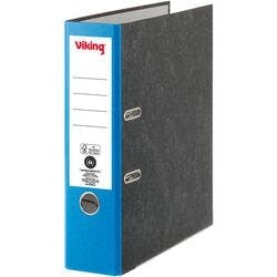 Viking Ordner DIN A4 80 mm Dunkelblau, Schwarz 2 Ringe Pappkarton Wolkenmarmor Hochformat Produktbild