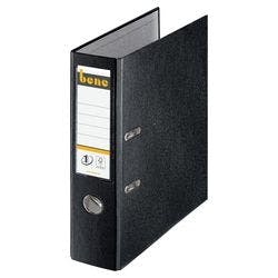 Bene No.1 Power Ordner DIN A4 80 mm Schwarz 2 Ringe 291400 PP (Polypropylen) Hochformat Produktbild