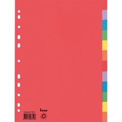 Bene Blanko Register DIN A4 Farbig Sortiert 12-teilig Pappkarton 11 Löcher 48319 12 Stück Produktbild