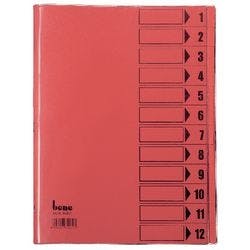 Bene Ordnungsmappe Trend DIN A4 Rot Hartpappe (RC) 12-teilig 24,4 x 31,2 cm Produktbild