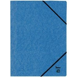 Bene Dreiflügelmappe Vario DIN A4 Blau Karton mit Gummizug-Verschluss 24,5 x 32 cm Produktbild