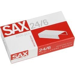 SAX Heftklammern 24/6 1-246-00 Zink Silber 1000 Heftklammern Produktbild