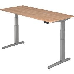 Hammerbacher Sitz-Stehschreibtisch XBHM Walnuss, Silber 1.800 x 800 x 720 mm Produktbild
