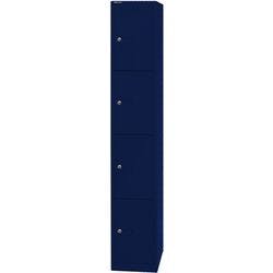 Bisley Metall Schließfach 4 Türen 1 abteile Schlüssel 305 x 457 x 1.802 mm Oxfordblau Produktbild