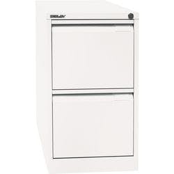 Bisley Stahl Aktenschrank 2 Schübe Abschließbar 413 x 622 x 711 mm Verkehrsweiß Produktbild