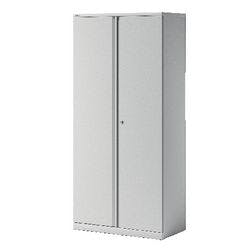 Bisley Flügeltürenschrank Stahl 4 Fachböden abschließbar 914 x 470 x 1.970 mm Verkehrsweiß Produktbild