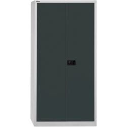 Bisley Universal Flügeltürenschrank Stahl 4 Fachböden abschließbar 914 x 400 x 1.950 mm Anthrazit, Hellgrau Produktbild