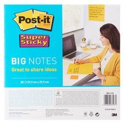 Post-it Super Sticky Haftnotizen 279 x 279 mm Gelb Quadratisch 30 Blatt Produktbild