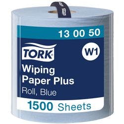 Tork Wischtuchrolle W1 2-lagig Gerollt Blau 1500 Blatt Produktbild
