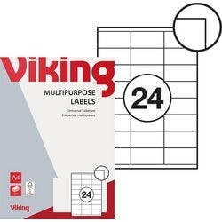 Viking 980460 Universaletiketten Weiß 70 x 36 mm 100 Blatt à 24 Etiketten Produktbild