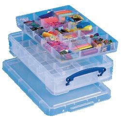 Really Useful Box Aufbewahrungsbox 4CDIVHOB 4 L Transparent Kunststoff 39,5 x 25,5 x 8,5 cm Produktbild Print Hauptbild L